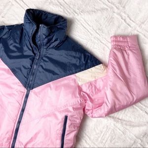 Vintage Ski Moves Puffer Coat Retro 80s Winter